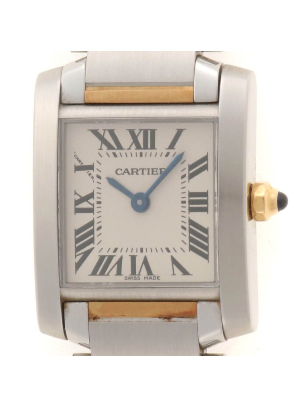 Cartier Tank Francaise SM Ivory 18k Yellow Gold Stainless Steel Quartz Watch